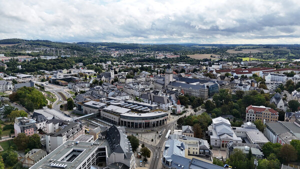 Blick auf die Plauener Innenstadt